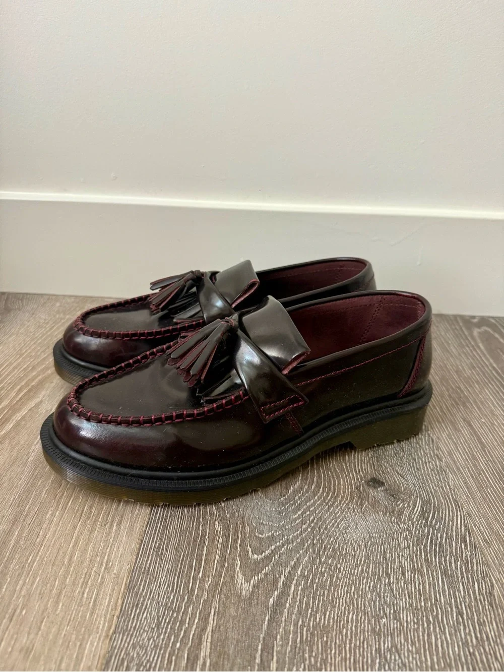 Dr. Martens, Tassel Loafers in Burgundy, Size 7 (Men’s)